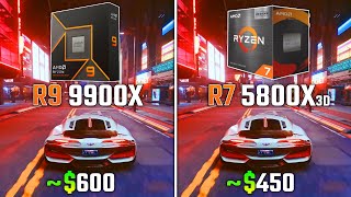 RYZEN 9 9900X vs RYZEN 7 5800X3D  Test in 6 Games [upl. by Mignon635]