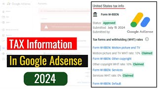 Adsense Us Tax Information From  How to fill and submit tax form in 2024 [upl. by Hamehseer330]