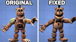 Fixed VS Original Animatronics in Five Nights at Freddys 3 [upl. by Aivlys]