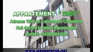 PASSEZ VOS SEJOURS AGREABLES A KINSHASA AU FLAT HOTEL APPARTEMENT MEUBLE quotISUMBUquot [upl. by Natanoy]