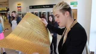 Edward Jedward saying Hi to Russia Dublin airport 03062013 [upl. by Tracee]