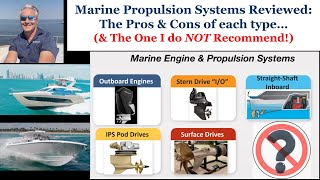 Boat amp Yacht Engine Types Reviewed Pros amp Cons of Outboard Inboard Pods amp more 561 2851212 [upl. by Eustatius293]