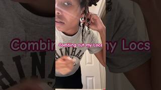 Combing out my locs minivlog fyp shorts viralshorts locs dreadlocks natural naturalhair diy [upl. by Jenifer]