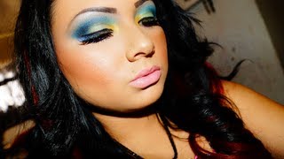 blue baby blue and yellow makeup look [upl. by Samira26]