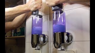 Wall Mounted Soap Dispenser Seifenspender Unboxing Montage Test [upl. by Irahc]