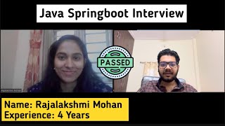 Java Spring Boot 4 Years Experience Interview [upl. by Aurlie256]