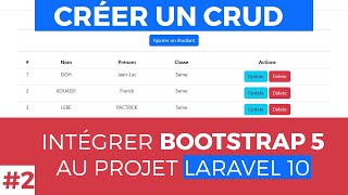 2  Créer un CRUD en Laravel 10  Intégration de Bootstrap 5 au projet [upl. by Yraht]