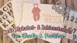 Neues Stempelset Alphabet und Zahlen amp Bastelideen von Charlie amp Paulchen  Karten basteln [upl. by Kandace791]