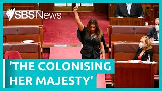 Greens Senator adds colonising to oath of allegiance pledge  SBS News [upl. by Basso]