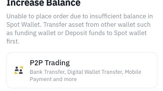 unable to place order due to insufficient balance binance  binance trading kaise kare binance [upl. by Carbrey918]