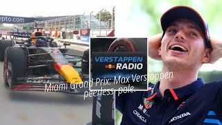 Miami Grand Prix Max Verstappens peerless pole🔥 [upl. by Gabi606]