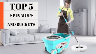 TOP 5 Best Spin Mops amp Buckets 2024 [upl. by Wobniar94]