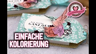 Einfache Kolorierung  PickUp Verpackung  Stampin Up [upl. by Millisent]