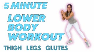 5Minute Standing Leg Workout for Toned Glutes and Thighs [upl. by Budworth]