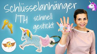 Schlüsselanhänger einfach aus FilzKunstleder sticken ❤︎ Made by Cataffo [upl. by Island417]