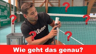 Tennis  Griffband Overgrip RICHTIG wickeln [upl. by Ahsirtap186]