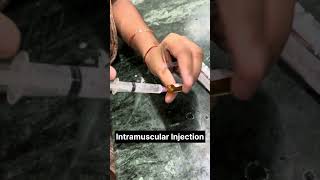 Intramuscular injection Deltoid muscleInjection Dicyclomine Antispasmodicupper arm injection [upl. by Astor24]