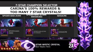 HUMONGINORMOUS CRYSTAL OPENING CLEANUP AND REWARDS OPENING TOO MANY 7 STARS TO COUNT MCOC [upl. by Puna576]