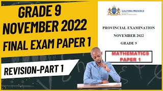 Grade 9 November 2022 Exam Revision Paper 1 Part 1 [upl. by Samale64]