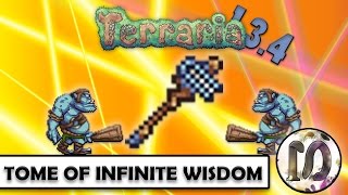 Terraria 134  Tome Of Infinite Wisdom  New Tornado Staff  Old Ones Army [upl. by Getraer]