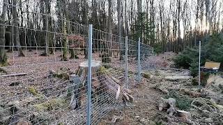 Anleitung Wildzaun bauen mit Knotengeflecht  ZProfilen Insb Spannen per Greifzug amp Spannschiene [upl. by Acassej]