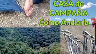 Como poner las estacas o piquetas al armar una tienda de campaña Maquinacamp 🐺🔥🌲🏕️🇲🇽 [upl. by Yerok170]