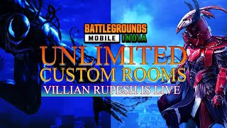 BGMI live Unlimited Rooms  Villain Rupesh is Back  bgmilivebgmirankpush dailyroommatch Day 3 [upl. by Lyrem942]