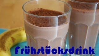 Frühstücks Rezept für Eilige Schoko  Banane  Mandel  Frühstücksdrink mit löslichen Haferflocken [upl. by Natividad]