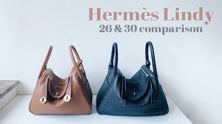 Hermes Lindy 26 amp 30 該如何挑選 使用心得 尺寸對比 內袋 amp 兩款包枕推薦 [upl. by Anola]