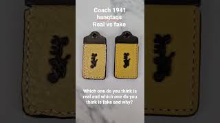 Real vs fake Coach 1941 hangtags shorts authentication realvsfake coachbag [upl. by Alyar]