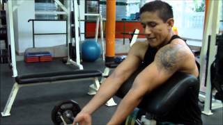 Ejercicio De Biceps Curl De Biceps En El Predicador Banco Scott [upl. by Gnilrac570]