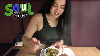 Colombian Girl Tries Soul Food  New American Style Restaurant In Medellin Colombia  Sky Box [upl. by Aicaca]