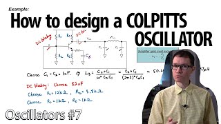 Colpitts Oscillator Circuit Analysis 7  Oscillators [upl. by Yelyak]