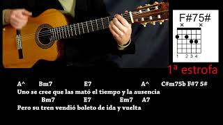 🍁 Tutorial AQUELLAS PEQUEÑAS COSAS Guitarra 🎸 SERRAT 🎵 Como tocar Acordes ritmo letra [upl. by Enilrae]