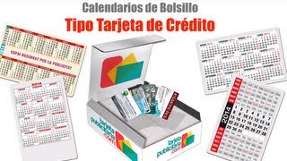 Calendarios de bolsillo Tipo tarjeta de Crédito [upl. by Pickford]