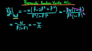 Maximum Likelihood Bernoulli random variables estimator variance part 2 [upl. by Ragen]