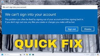 We Can’t Sign into Your Account Message in Windows 1110 FIX [upl. by Mansfield25]