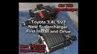 34L 5VZ TVS1320 Magnuson Supercharger installed and driving First install and Drive [upl. by Hepsibah]