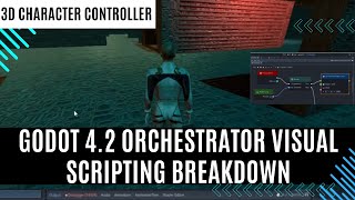 Godot 42 Visual Scripting Orchestrator Breakdown 3d character controller [upl. by Saidnac]