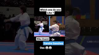 Rika Usami vs Sandra Sanchez kata chatanyara Kushanku karate karatedo female kata shorts wkf [upl. by Georgena762]