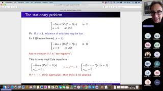 Alessio Porretta  Singularities and blow up in viscous Hamilton Jacobi equations Lecture 1 [upl. by Cousins]