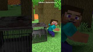 Steve And The Wolf In The Woods minecraftanimation [upl. by Ahsitel]