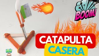 CATAPULTA CASERA con palitos de helado🔥【5 MINUTOS】 [upl. by Ainslee]