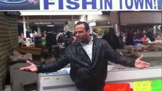 THE ORIGINAL One 1 Pound Fish Queens Market Upton Park London E13 [upl. by Atinal699]