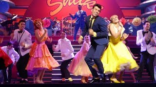 GREASE Le Musical est à Mogador  Présentation presse 29 sept 2017 [upl. by Nwahsit5]