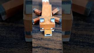 make minecraft fox paper🦊craft shorts craft minecraft papercraft viral [upl. by Euqirat]