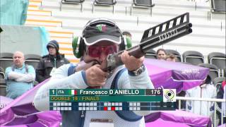 Finals Double Trap Men  ISSF World Cup in all events 2012 London GBR [upl. by Nomolos]