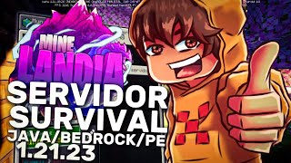 SERVIDOR SURVIVAL para MINECRAFT PE 12130  Servidores Para Minecraft Bedrock 121 [upl. by Gilead]