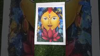 Durga maa acylic painting on canvas durgamaa navratrispecial [upl. by Wilbert]