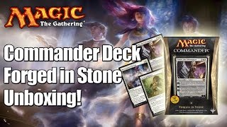 MTG  Forged in Stone Commander Deck 2014 Unboxing amp Review [upl. by Ordnas]